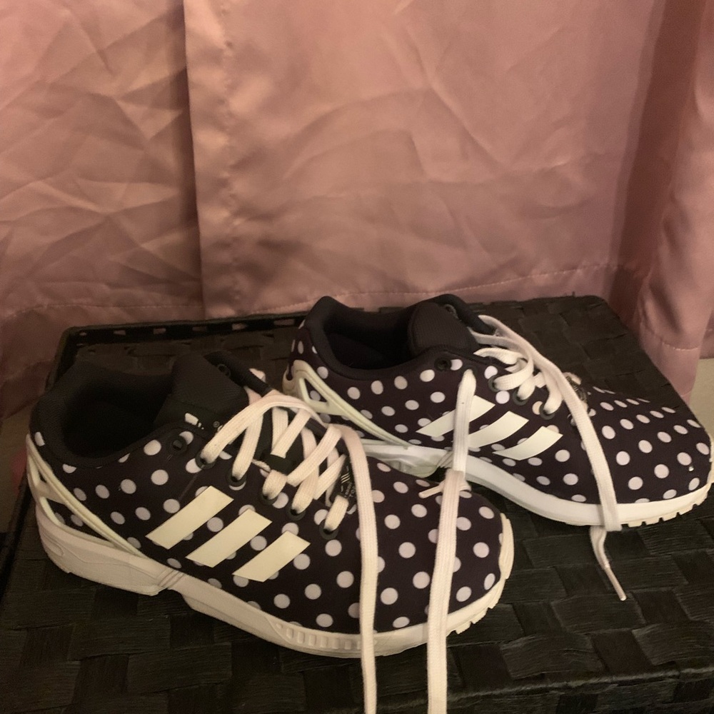Adidas Polka Dot Sneakers - Black and White